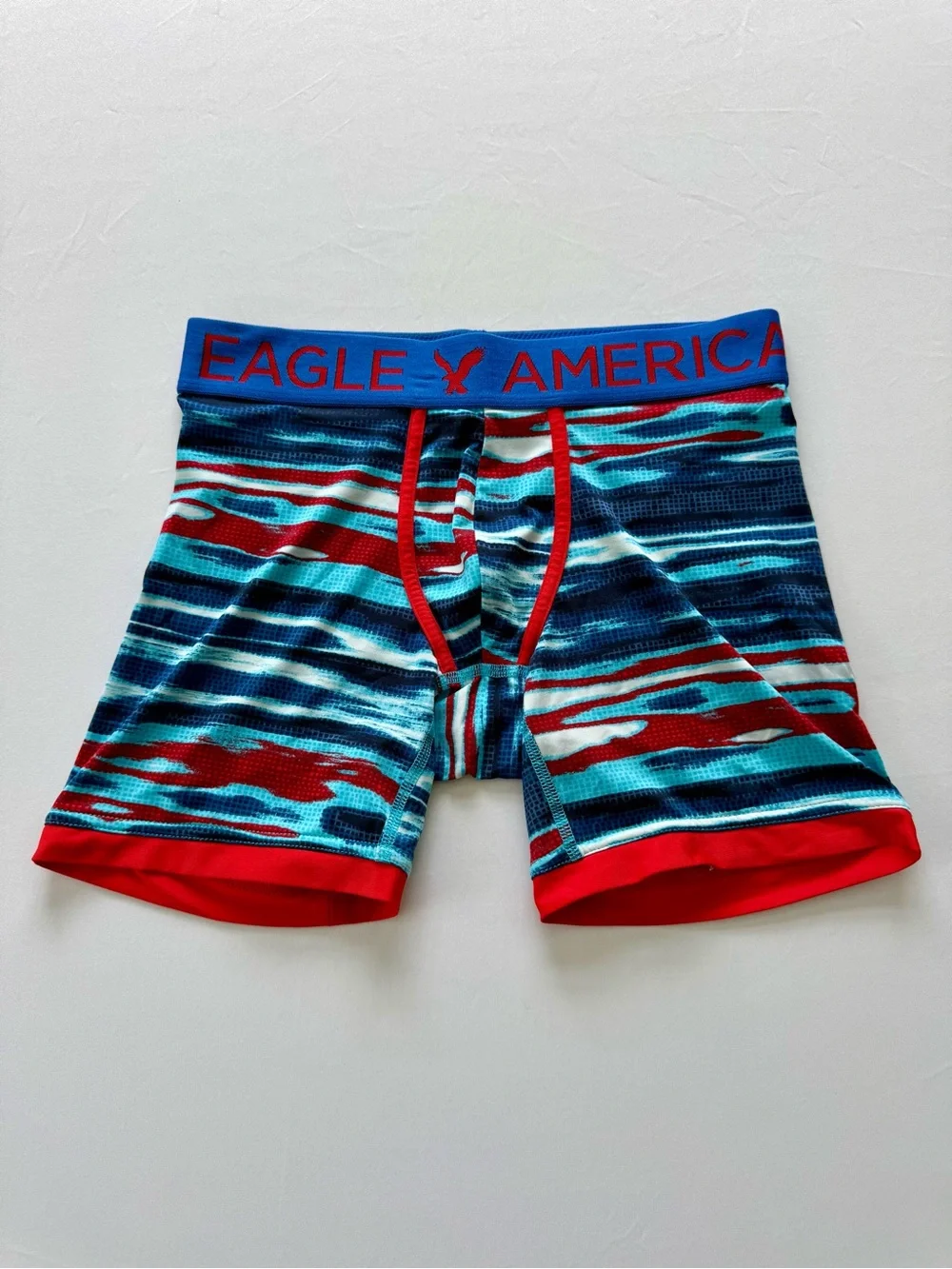 2 for 1! American Eagle Outfitters Blue & Red Striped Men's Boxer Briefs